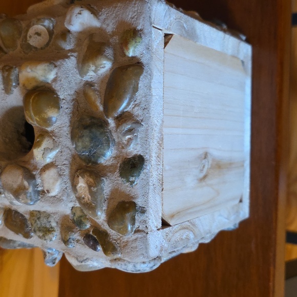 Handnade Tumbled Rick Rustic  Birdhouse with Black Roof - Picture 6 of 11